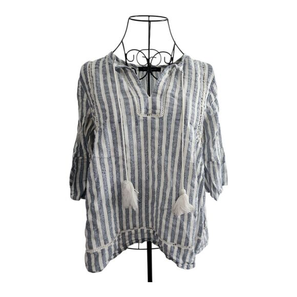 French Connection Crown & Ivy Blouse Sz AU8 / US 4 Bohemian Lightweight Flowy - Picture 1 of 6
